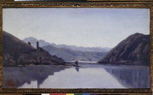 Lago di Piediluco, Umbrië, 19e eeuw door Jean Baptiste Camille Corot